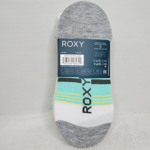 Roxy No Show Socks 5 pairs multi color size 4-10 NWT. - Picture 3 of 4